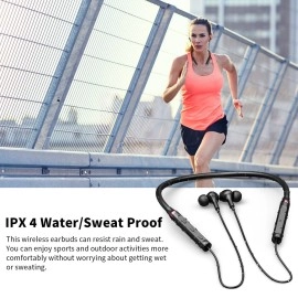 Neckband Bluetooth Headphones Wireless Earbuds for Samsung S25 Ultra S24 S23 FE S22 A53 A14, Sport Headphones HiFi Stereo Surround Sound Ear Buds for iPhone 16 15 14 Pro Max 13 Plus Pixel 9 8 7 6 A