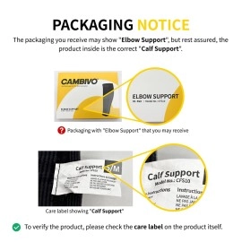 CAMBIVO Calf Compression Sleeve Men & Women- Shin Splint Brace Support for Legs Pain Relief, Varicose Vein Treatment