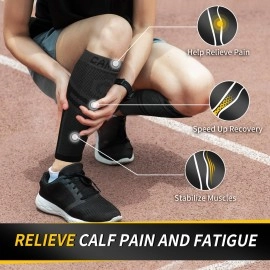 CAMBIVO Calf Compression Sleeve Men & Women- Shin Splint Brace Support for Legs Pain Relief, Varicose Vein Treatment