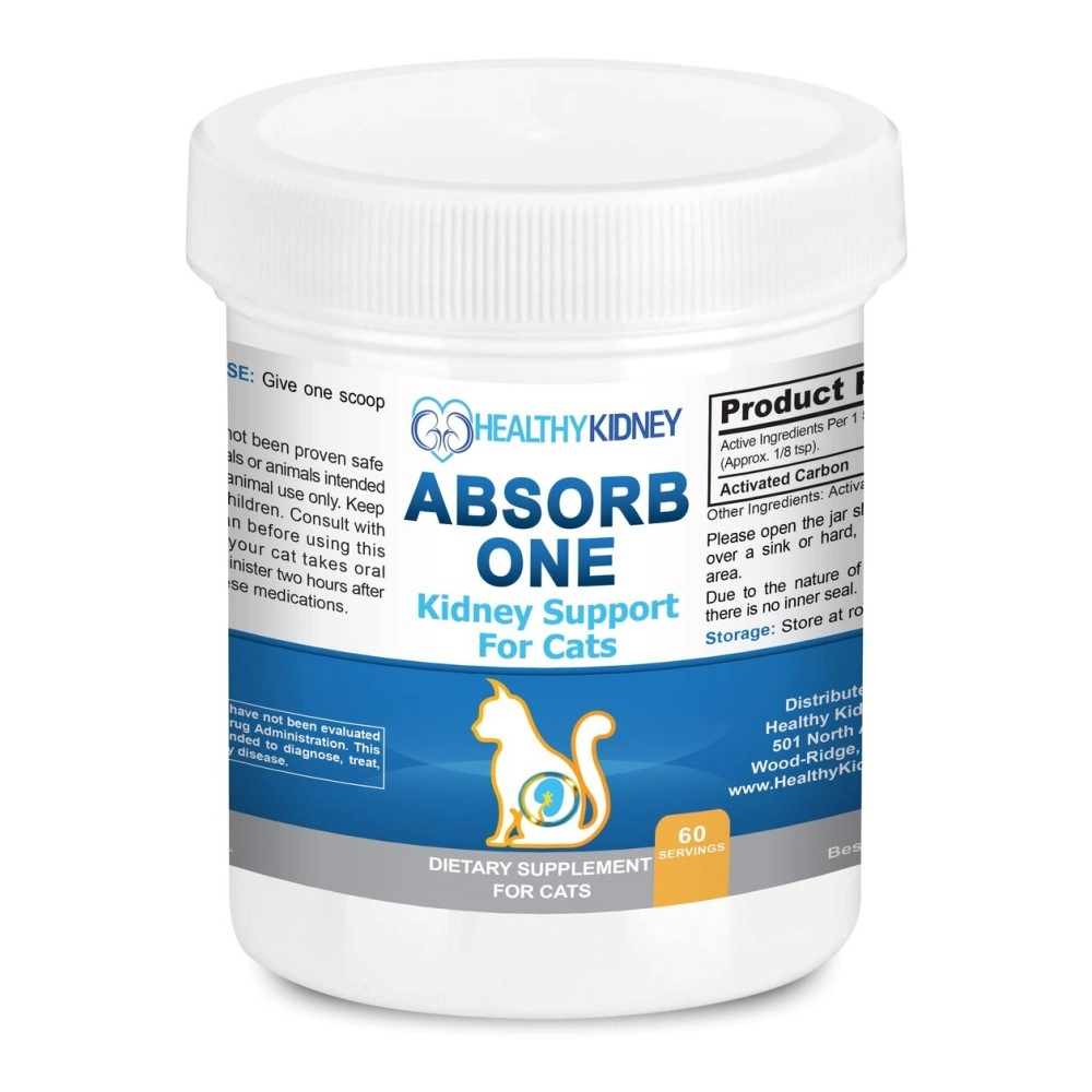 Kidney Restore Cat Support Supplement for Normal Function in Cats. Natural Feline Cleanse Take with Any Cat Diet Food. Vet-Formulated 1/8 TSP a Day 60 Servings: Absorb One