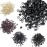 Hairro Micro Link Beads 200pcs 6mm Silicone Lined Micro Rings for Human Hair Extensions Feather Extensions Black