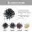 Hairro Micro Link Beads 200pcs 6mm Silicone Lined Micro Rings for Human Hair Extensions Feather Extensions Black