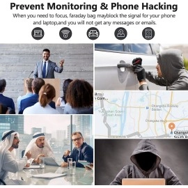 Simket Faraday Bags for Phones and Car Key 2 Pack, Signal Blocking Pouch, Cell Phone Signal Jammer, Car Key/WiFi/RFID/GPS Signal Blocker Black (m)