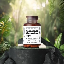 Santa Cruz Paleo Magnesium & Potassium Capsules - Keto, Gluten Free - For Health, Energy, Brain, Muscle Support