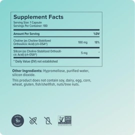 Biosil Collagen Generator - 180 Liquid Capsules - with Patented ch-OSA Complex - Generates & Protects Your Own Collagen - GMO Free - 180 Servings