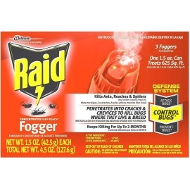 Raid Deep Reach Fogger 4.5 Ounce (Pack of 3)