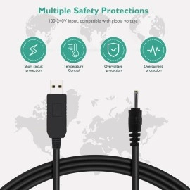 Lnauy for Braun Beard Trimmer Charger, Power Cord Compatible with Braun MGK3010 MGK3020 MGK3021 MGK3025 MGK3210 MGK3220 MGK3221 MGK3225 MGK3921 5V to 2.3V Replacement Charging cable Adapter