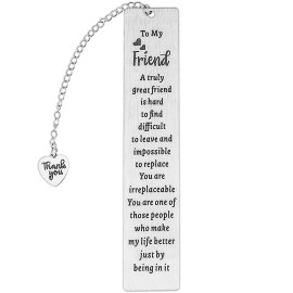 Ouligay Friend Bookmark for Women Book Lovers Gifts Friendship Bookmarks Metal Book Marker for Reading Women Best Friend Gifts for Besties BFF Long Distance Friendship Present Reader Book Club Gifts