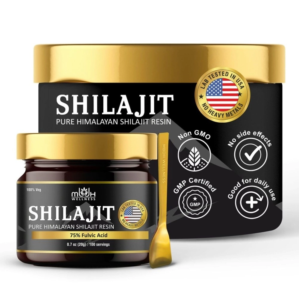 MBDH Wellness Himalayan Shilajit Resin | 100% Pure Himalayan Shilajit sourced from high altitudes (~18000 ft) (Pack of 1)