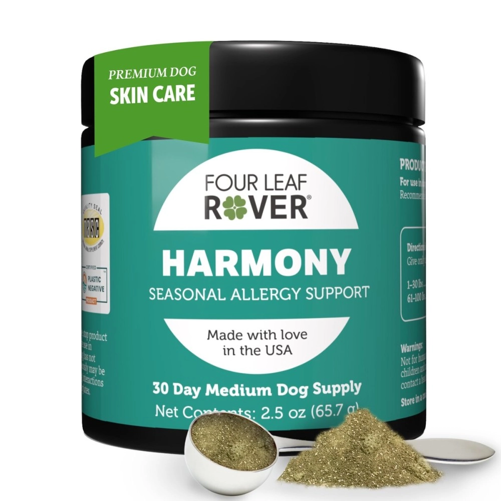 Harmony - Skin & Coat Supplement with Quercetin for Dogs - Balanced Histamine Support for Seasonal and Environmental Allergies - Veterinarian Formulated