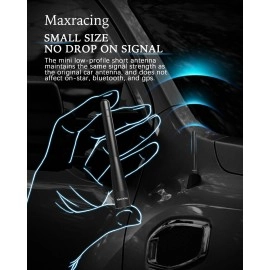 MAXRACING Short Truck Antenna Compatible with Ford F150 / Bronco / F250 / F350 / F450 / F550 / Carwash Safe/Aluminum Replacement Antenna