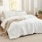 Bedsure White King Size Comforter Set - 4 Pieces Pinch Pleat Bed Set, Down Alternative Bedding sets for All Season, 1 Comforter, 2 Pillowcases, 1 Decorative Pillow
