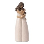 BUTILIVEEN Resin Mother Daughter Figurines, Hugging Mother and Daughter Figurine Statues, Gifts for Daughter from Mom, Home Bedroom Living Room Tabletop Shelf Decor