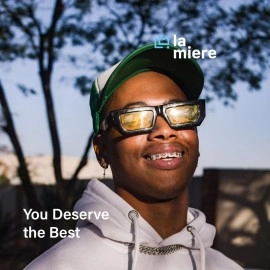 LA MIERE Clear Non-Latex 100 counts, Intraoral Elastic Bands Orthodontic Elastics Dental Rubber Bands Made in US Medium 3/16\'\', Clear