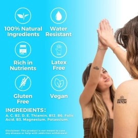 Party Treats Patches 10 Pack - Wake Up Refreshed & Energized with Our 100% Natural Ingredients Patch - Individually Wrapped, Skin-Friendly & Waterproof - Enhanced Morning Formula