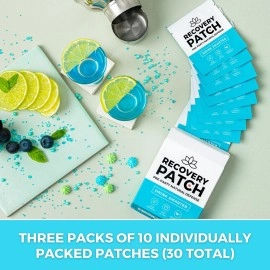 Party Treats Patches 10 Pack - Wake Up Refreshed & Energized with Our 100% Natural Ingredients Patch - Individually Wrapped, Skin-Friendly & Waterproof - Enhanced Morning Formula