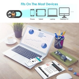 HKDGYHON Webcam Cover, 0.02 inch Panda Laptop Camera Cover, Cute Accessories for Laptop PC iPhone iPad iMac MacBook Pro Air Computer Smartphone Tablet, Camera Cover Slide Protect Your Personal Privacy