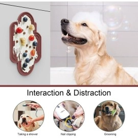 OHMO Licky Mats for Dogs and Cats 2 Pcs Cactus Silicone Lick Mats with Suction Cups for Pet Anxiety Relief, Dog Slow Feeding(Coral&Mars)