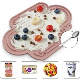 OHMO Licky Mats for Dogs and Cats 2 Pcs Cactus Silicone Lick Mats with Suction Cups for Pet Anxiety Relief, Dog Slow Feeding(Coral&Mars)