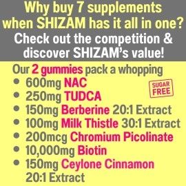 Sugarless Gummies with Chromium Picolinate TUDCA NAC Organic Ceylon Cinnamon Milk Thistle Berberine | Capsules Powder Supplements Alt | Bile Salts N-Acetyl-L-Cysteine Biotin N-Acetylcysteine 600-mg