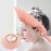 UMUACCAN Baby Shower Cap, Pink Bathing Cap Bath Hat Bathing Safe Silicone Protection, Soft Adjustable Visor Hat for Protector Head Eye Ear
