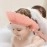 UMUACCAN Baby Shower Cap, Pink Bathing Cap Bath Hat Bathing Safe Silicone Protection, Soft Adjustable Visor Hat for Protector Head Eye Ear