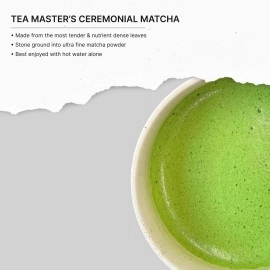 FKRO Organic Tea Master\'s Ceremonial Grade Japanese Matcha Green Tea Powder. 1st Harvest, Single Origin, Sugar-free. Flown in Fresh from Japan Every Month (30g/1.06oz) Tin