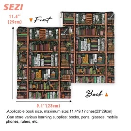 jepuyaya Book Sleeve, Book Sleeve with Zipper, Book Cover for Book Lovers, Pouch Book Covers, Book Sleeves, Paperback Book Covers6JB014