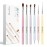 MelodySusie Nail Art Brushes Set,6pcs Nail Art Design Pen Painting Tools with Extension Gel Brush, Polish Brush, Builder Brush,Liner Brush, Carved Brush, and Dotting Pen for Home DIY Salon Use