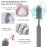 biqin Electric Cleaning Brush Set 4 Piece Multi-Purpose Cleaner Brushes,360 high-Speed Rotation Cleaning,1500mAh,Waterproof IPX65,Perfect Household Cleaning Brushes(Grey)