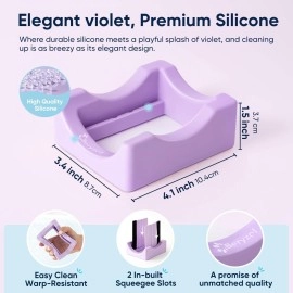 Beryzol Silicone Cup Cradle, Cup Cradle for Tumblers Use to Apply UV DTF Decal/Apply Vinyl Decals -Keep Mugs in Place with Felt SqueegeePurple