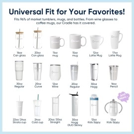 Beryzol Silicone Cup Cradle, Cup Cradle for Tumblers Use to Apply UV DTF Decal/Apply Vinyl Decals -Keep Mugs in Place with Felt SqueegeePurple