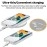 TACOMEGE 2pcs Transparent Phone Tether Tabs for Clear Phone Cases, Cell Phone Tether Replacement for iPhone Smartphone Case (T Type - Silver Buckle)
