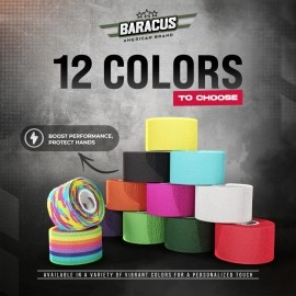 BARACUS Premium Thumb Tape Cross Training and Weightlifting for The Best Hook Grip - 23 ft Long - WOD Tape Chalk and Sweat Proof - Hook Grip Lifting Athletic Thumb Tape (EliteV2Box)