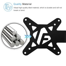 IFCASE Universal Back of Monitor, Monitor Arm Extension Metal VESA Mount Adapter Extender Plate for Mini PC CPU Computer Compatible with Intel NUC (Black)