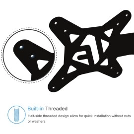 IFCASE Universal Back of Monitor, Monitor Arm Extension Metal VESA Mount Adapter Extender Plate for Mini PC CPU Computer Compatible with Intel NUC (Black)