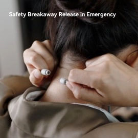 SANTLET Premium ID Badge Holder with Lanyard, Retractable Badge Reel, Safety Breakaway Buckle, 2 Card Slots Soft Silicone ID Card Holder Vertical for Office Staff Teachers Employees