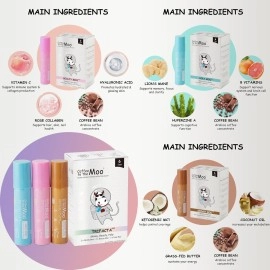 Coffee to the Moo Nitro Cold Brew Coffee Concentrate, Mix Pack (KETO, Collagen & Mushroom Coffee), Instant Hot or Iced, Pocket/Purse Sized & Travel Friendly, No Refrigeration, 6 Cups