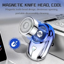 NiTa HyHy Mini Portable Shaver, 1-Button Electric Shaver for Men & Women, IPX7 Waterproof, Wet&Dry, German Technology, 60 Days Battery Life, Gradient Blue