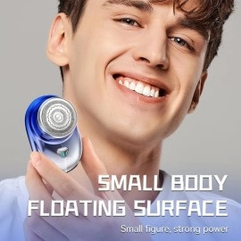 NiTa HyHy Mini Portable Shaver, 1-Button Electric Shaver for Men & Women, IPX7 Waterproof, Wet&Dry, German Technology, 60 Days Battery Life, Gradient Blue