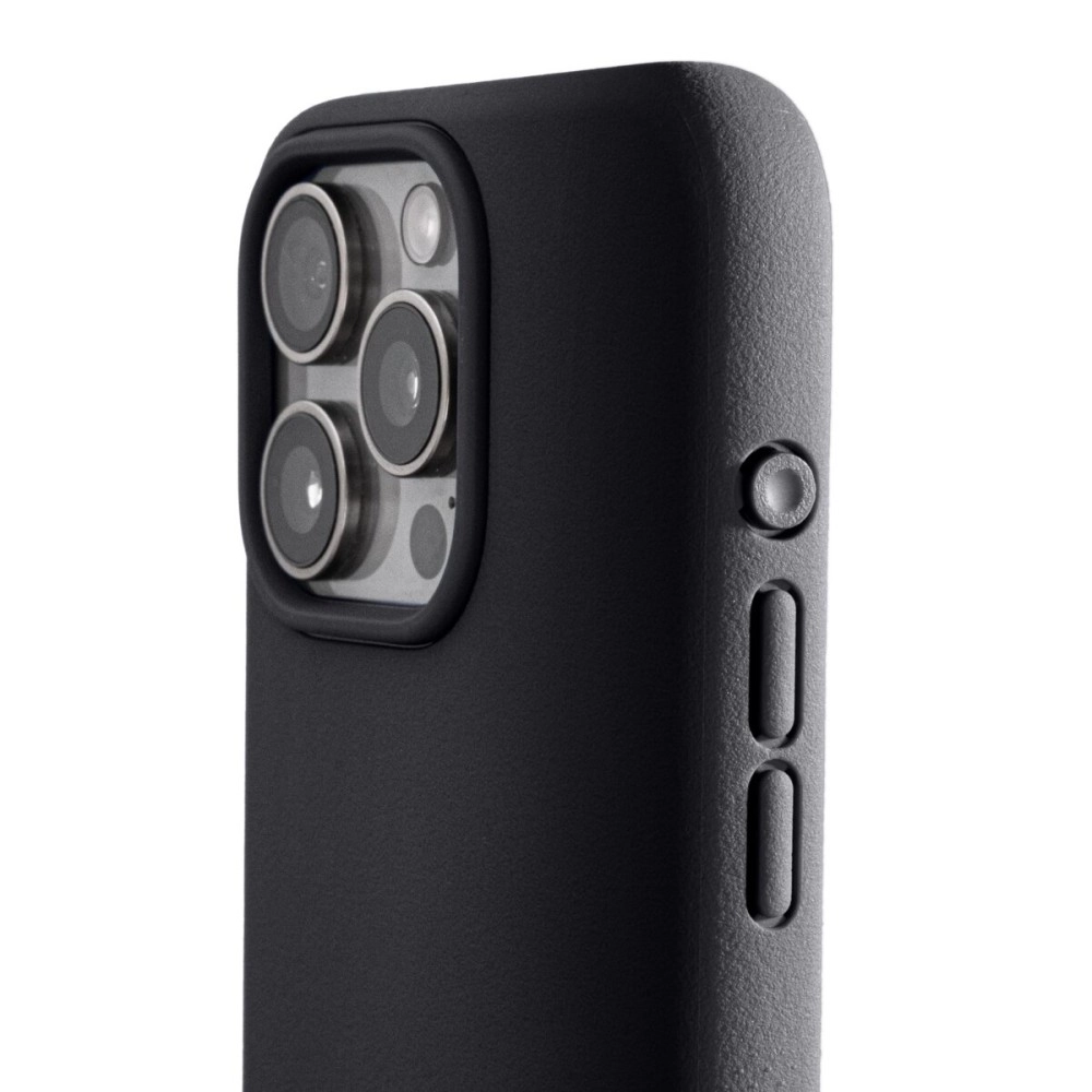 TineeOwl for iPhone 15 Pro Max Magnetic Case, Compatible with MagSafe, TPU, Minimalist, Slim/Thin and Grippy with Microfiber Lining, Rounded Action Button (Almost Black)
