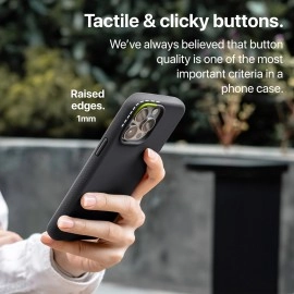 TineeOwl for iPhone 15 Pro Max Magnetic Case, Compatible with MagSafe, TPU, Minimalist, Slim/Thin and Grippy with Microfiber Lining, Rounded Action Button (Almost Black)