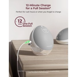 Momcozy Portable Breast Pump M9 with 24mm Flange, Electric Breast Pump Mobile Flow, Banana Yellow,1 Count