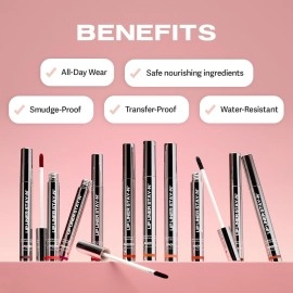 Sacheu Lip Liner Stay-N - Peel Off Lip Liner Tattoo, Peel Off Lip Stain, Long Lasting Lip Stain Peel Off, Infused with Hyaluronic Acid & Vitamin E, For All Skin Types, getREDy