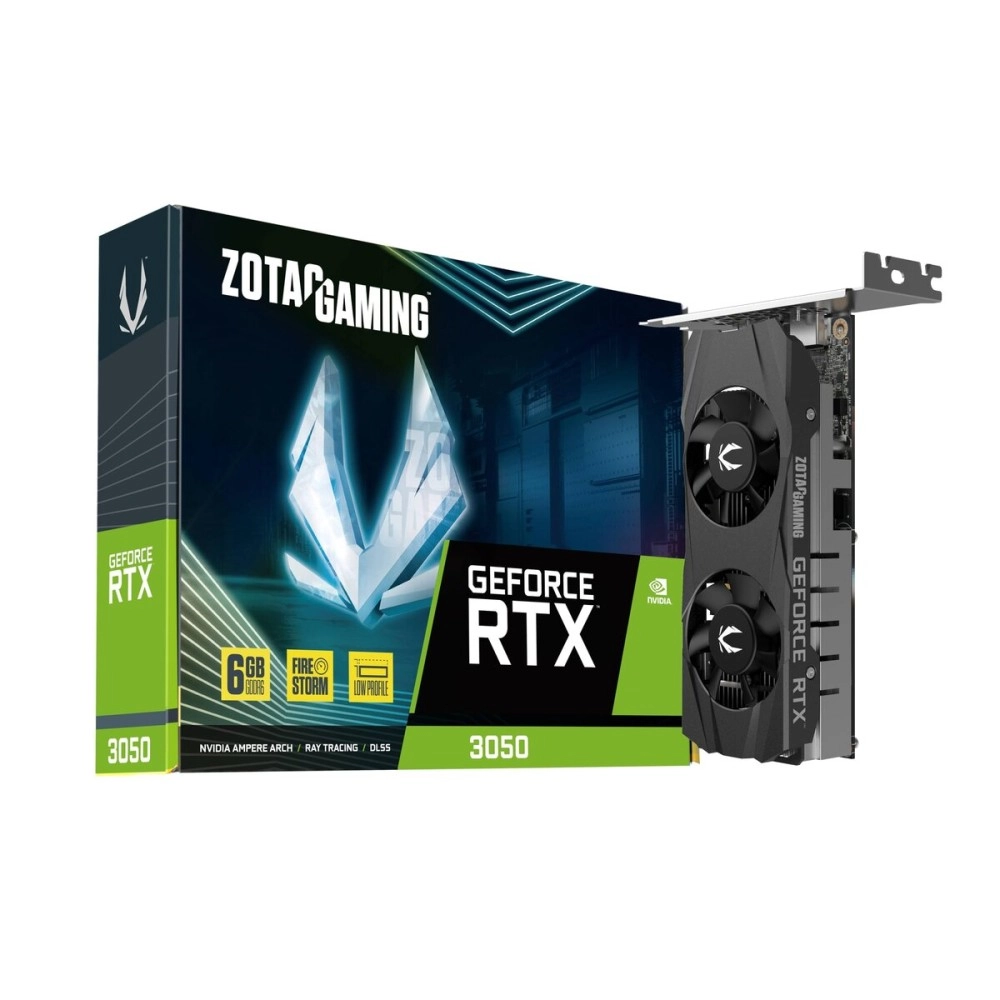 ZOTAC GAMING GeForce RTX 3050 6GB GDDR6 Low-Profile 96-bit 14 Gbps PCIE 4.0 Super Compact Gaming Graphics Card, ZT-A30510L-10L