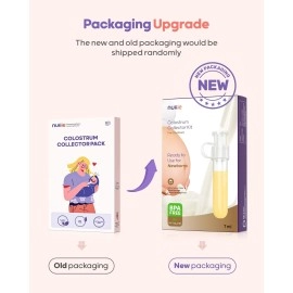 Nuliie Colostrum Collector Kit 7ml/12pcs, Leakproof, Reusable Breast Milk Collector, Heat & Freezer Resistant, BPA-Free, With Cotton Cloth Wipe, Storage Case, Cleaning Brush -Ready-to-Use for Newborns