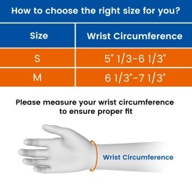 Willcom Thumb Brace for Arthritis Pain Relief, Without Limiting Hand Function, Spica Splint for Tendonitis for Women Men (Small,5.3-6.3 inch)