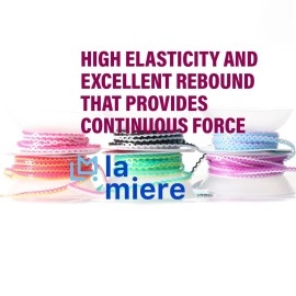 LA MIERE 1 Roll Orthodontic Rubber Chains, Dual Colors Braces Power Chains consisted force in closed, short, long 15\'\' spools (short, 0.136(3.3mm), Blue & Green)